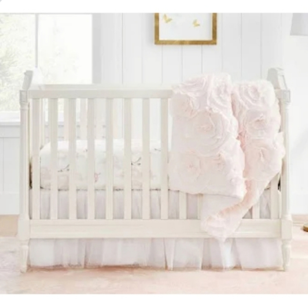 Monique Lhuillier Pottery Barn Pink Baby Blanket
